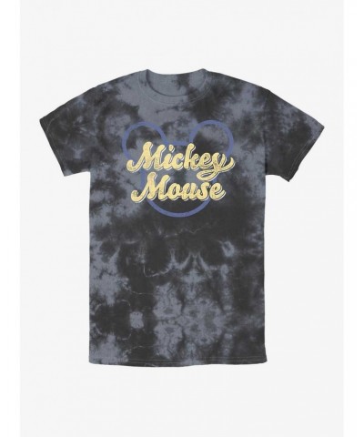 Disney Mickey Mouse Mickey Script Tie-Dye T-Shirt $8.29 T-Shirts