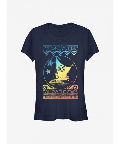 Disney Moana Follow The Stars Girls T-Shirt $9.46 T-Shirts