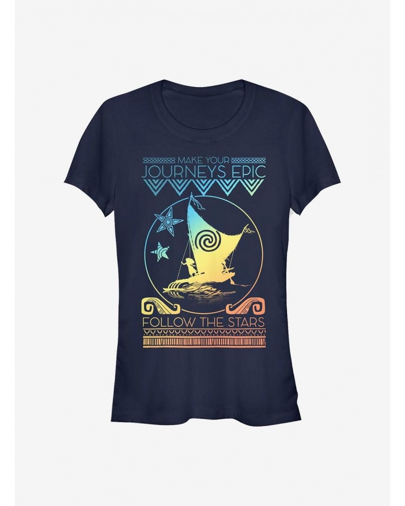 Disney Moana Follow The Stars Girls T-Shirt $9.46 T-Shirts